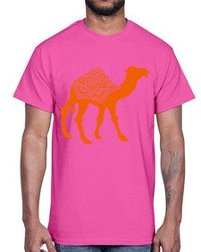 CamelMandala 295#- mandala- Cotton Tee