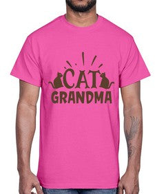 Cat Grandma Style 4#- cats- Cotton Tee