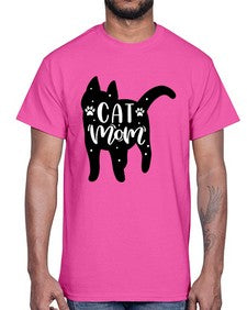 Cat Mom Style 86#- cats- Cotton Tee