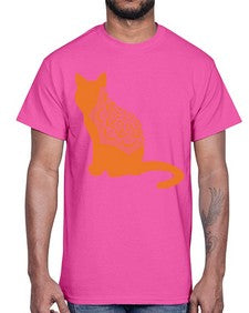CatMandala 324#- mandala- Cotton Tee