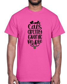 Cats Are My Favorite People Style 89#- cats- Cotton Tee