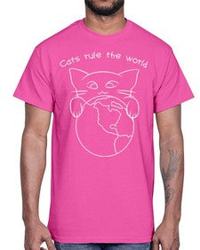 Cats Rule the World- cats- Cotton Tee
