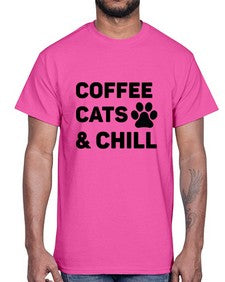 Coffee Cat Style 41#- cats- Cotton Tee
