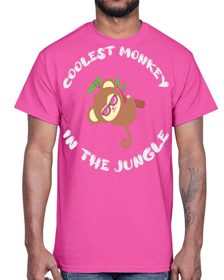 Collest Monkey in the Jungle 3#- monkey- Cotton Tee