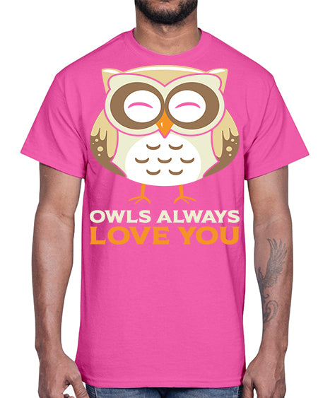 Cute Owl Always Love You A TurtleRabbit 3#- owl- Cotton Tee