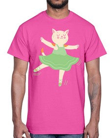 Dancing cat ballerina for ballet ballet 112#- ballet- Cotton Tee