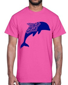 DolphinMandala 382#- mandala- Cotton Tee