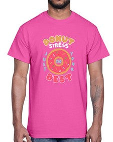 Donut stress 3#- cartoon food- Cotton Tee