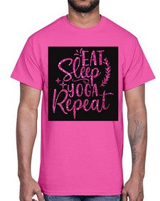 Eat Sleep Yoga Repeat  207#- yoga- Cotton Tee