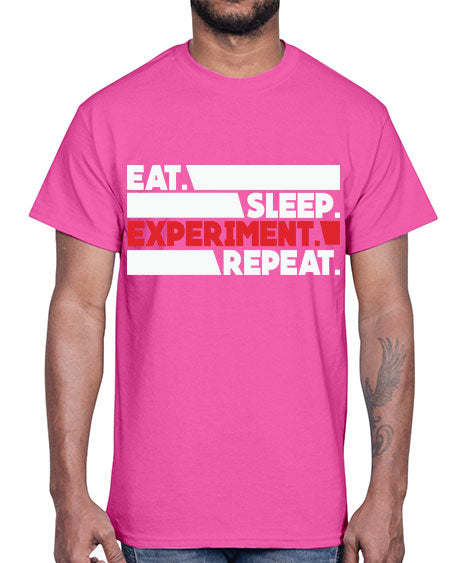EatSleepExperimentRepeatScientistSkinite Scientist Skinite 274#- general science- Cotton Tee