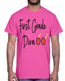 First Grade Diva 124#- first grade- Cotton Tee