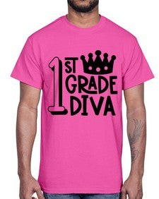 First Grade Diva 127#- first grade- Cotton Tee