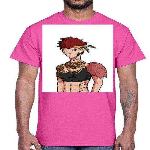 Forest tribal boy 67#- anime- Cotton Tee