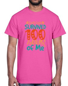 Fourth Grade survived one hundred days of me 203#- one hundred days- Cotton Tee