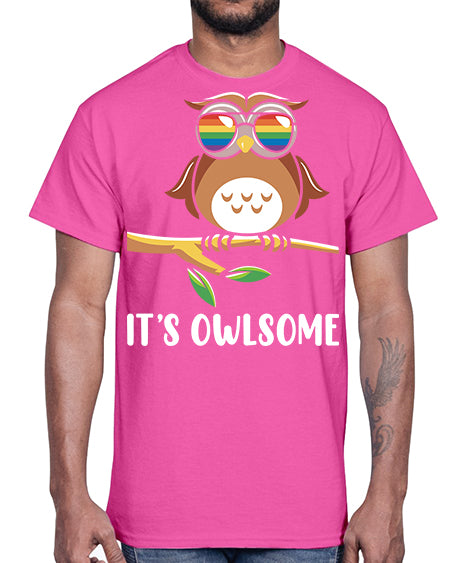 Funny Owl Gift Im Owlsome A TurtleRabbit 7#- owl- Cotton Tee