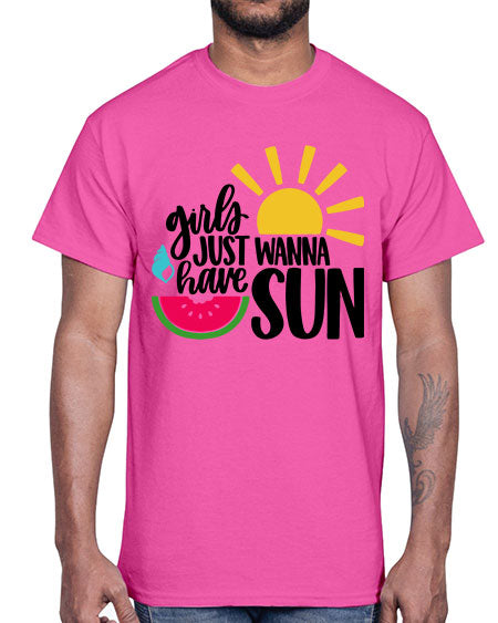 Girls Just Wanna Have Sun Style 44#- summer- Cotton Tee