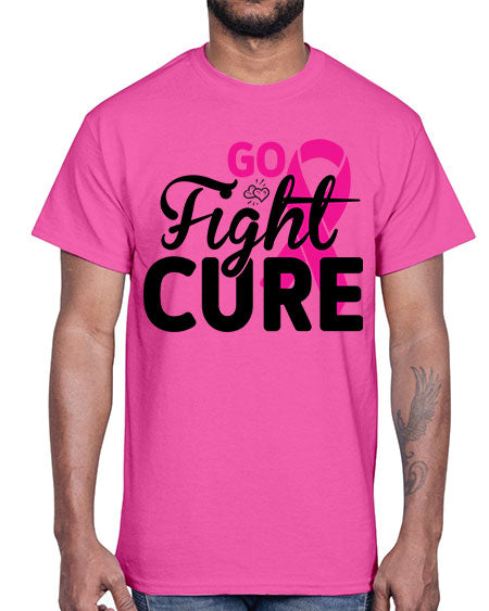 Go Fight Cure 23#- breast cancer- Cotton Tee