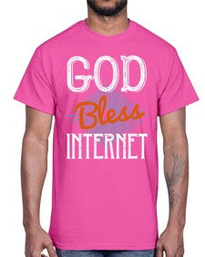 God bless internet 78#- internet- Cotton Tee