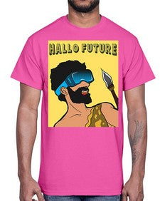 Hallo Future 497#- art pop art- Cotton Tee