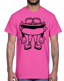 Handsome hotdog 135#- cartoon food- Cotton Tee