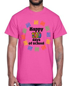 Happy one hundred Days of School 245#- one hundred days- Cotton Tee