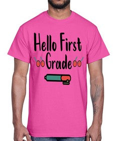 Hello First Grade 273#- first grade- Cotton Tee