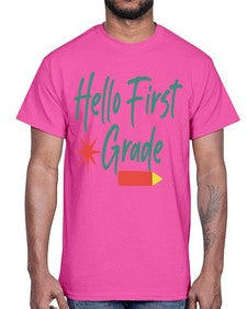 Hello First Grade 277#- first grade- Cotton Tee