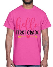 Hello First Grade 282#- first grade- Cotton Tee