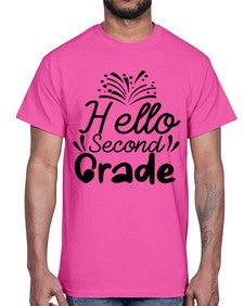 Hello Second Grade 322#- second grade- Cotton Tee