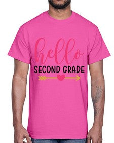 Hello Second Grade 332#- second grade- Cotton Tee