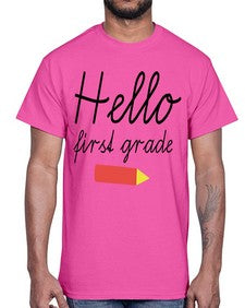 Hello first grade 274#- first grade- Cotton Tee