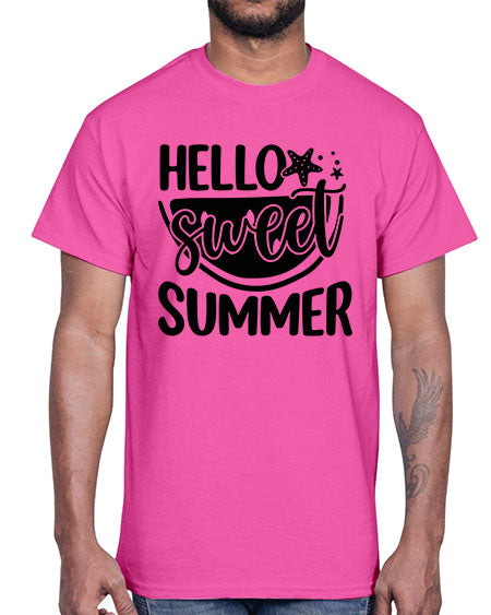 Hello sweet summer 01#- summer- Cotton Tee