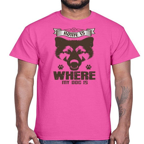 Home Is Where My Dog Is Style 202#- dogs- Cotton Tee