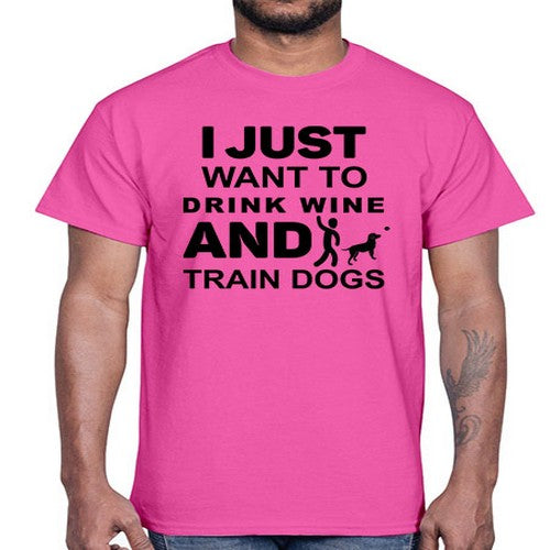 I Just Want to Drink Style 43#- dogs- Cotton Tee