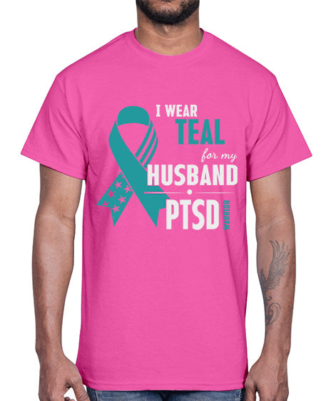 I Wear Teal For My 18#- PTSD- Cotton Tee