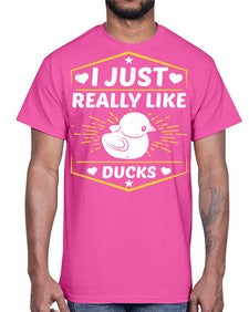 I just really like ducks Style 43#- ducks- Cotton Tee