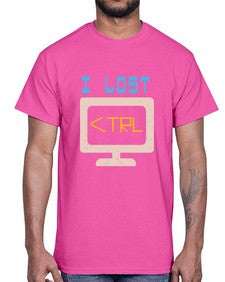 I lost Ctrl 40#- computer- Cotton Tee