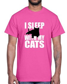 I sleep With My Cats- cats- Cotton Tee