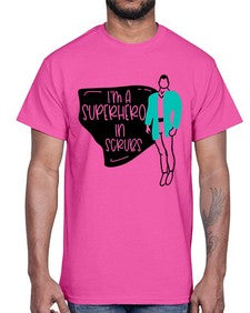 Im A Superhero In Scrubs Style Style 972#- nurse- Cotton Tee