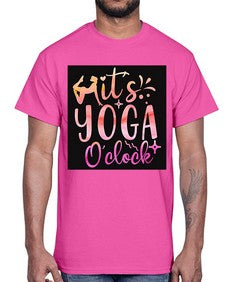 It s yoga O clock  345#- yoga- Cotton Tee