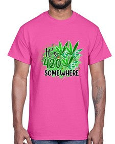 Its Somewhere 672#- marijuana- Cotton Tee