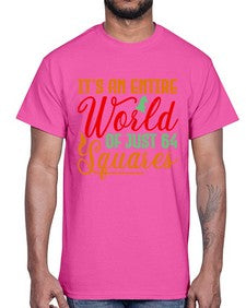 Its an entire world of just squares 124#- chess- Cotton Tee