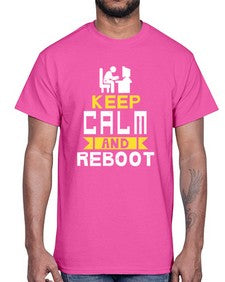 Keep Calm and reboot 27#- computer- Cotton Tee