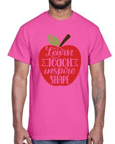 Learn Teach Inspire Shape Style 1044#- teacher- Cotton Tee