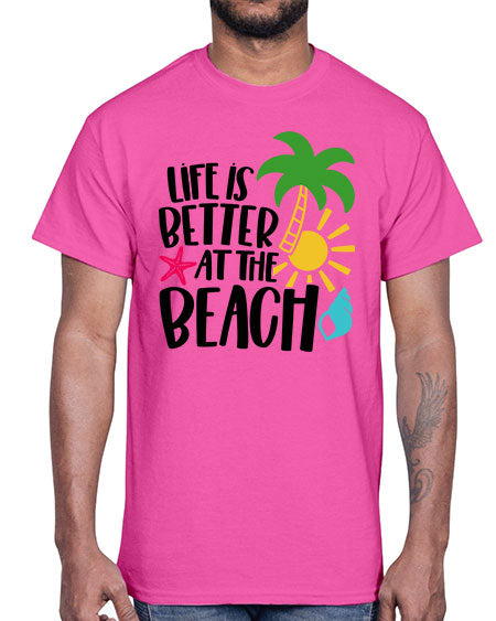 Life Is Better At The Beach Style 34#- summer- Cotton Tee