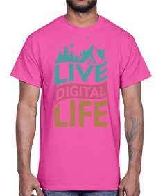 Live Digital Life 7#- internet- Cotton Tee
