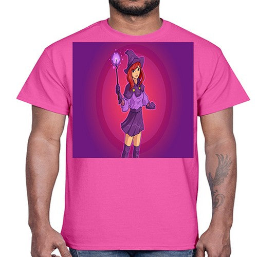 Magician school girl 181#- anime- Cotton Tee