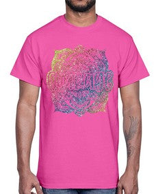 Mandala Courage Rainbow Glitter 758#- mandala- Cotton Tee