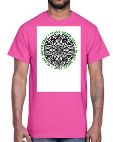 Mandala Garden Round 910#- mandala- Cotton Tee