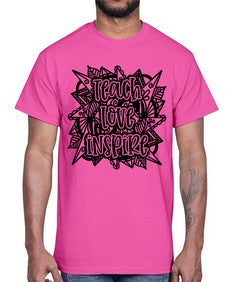 Mandala Teach Love Inspire 763#- mandala- Cotton Tee